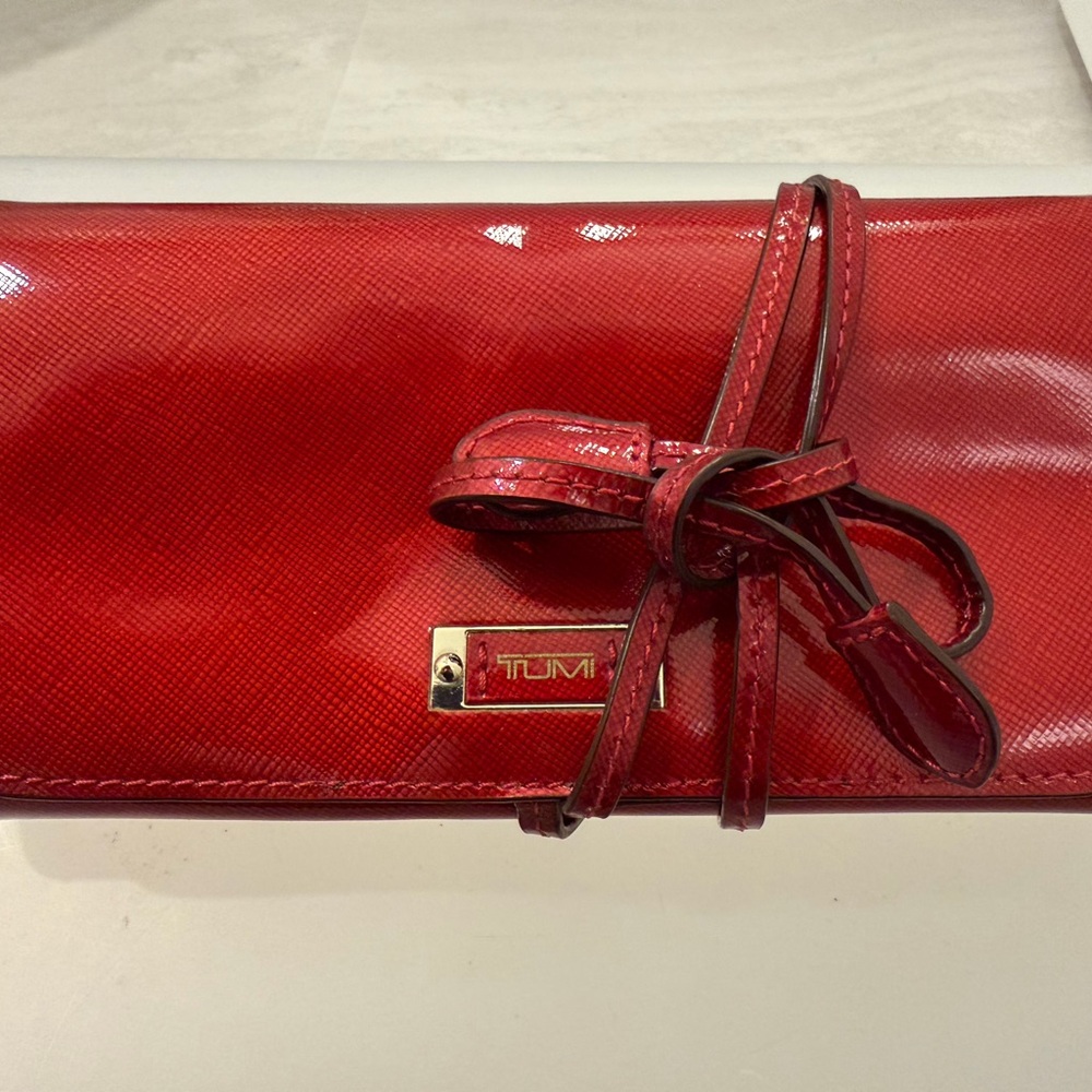 Tumi Glossy Red Jewellery Travel Roll